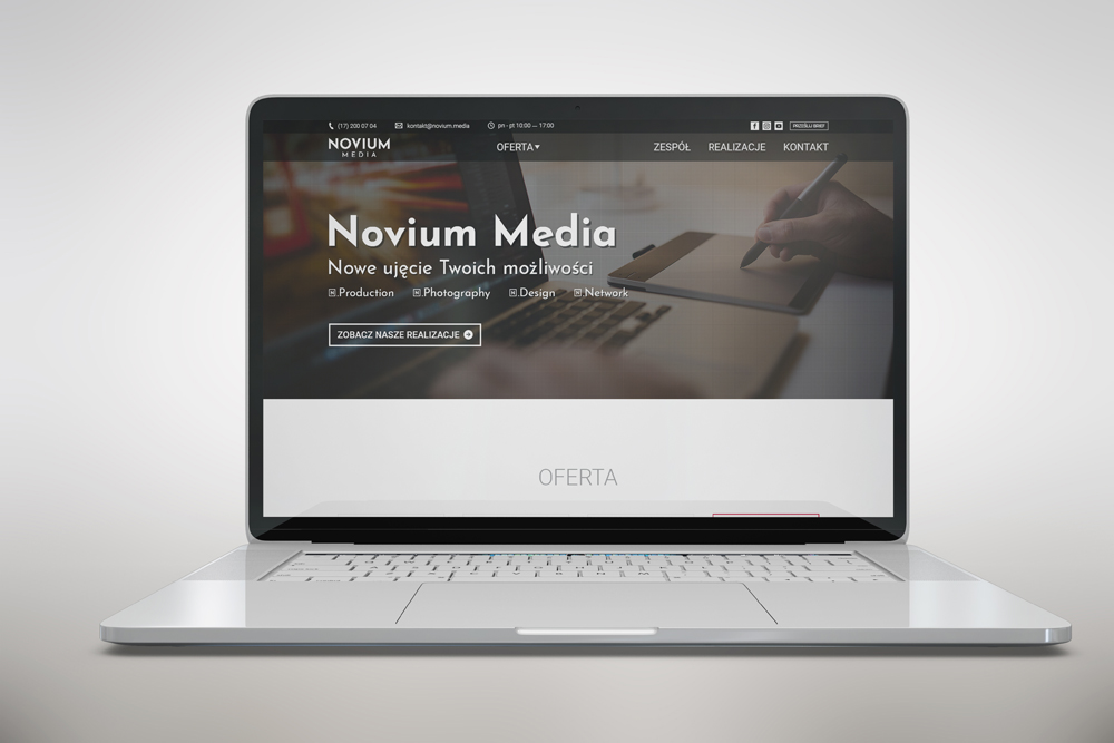 Agencja reklamowa Novium Media – Strona internetowa